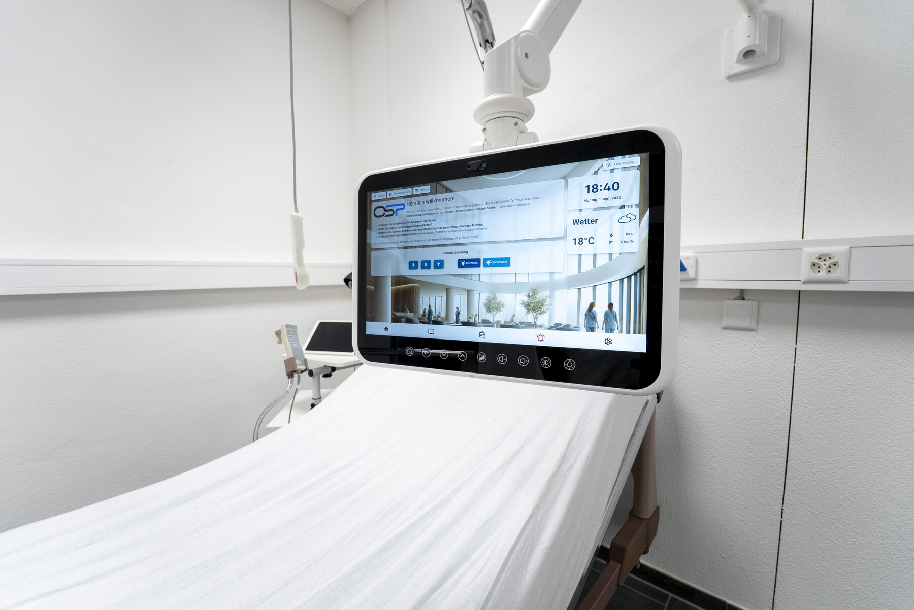 OSPanel Patiententerminal am Krankenbett